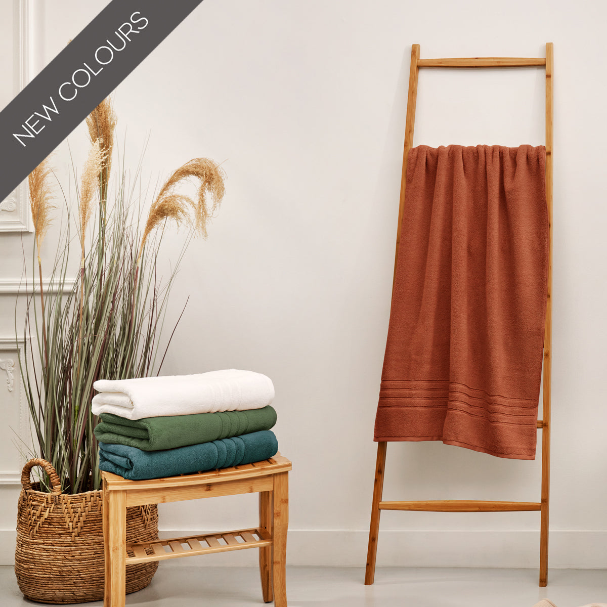 Serviettes Portofino — ambiance salle de bain hôtelière